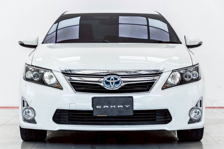 Toyota Camry 2014 2.5 Hybrid Sedan ไฮบริด ไม่ติดแก๊ส เกียร์อัตโนมัติ ขาว รูปที่ 4