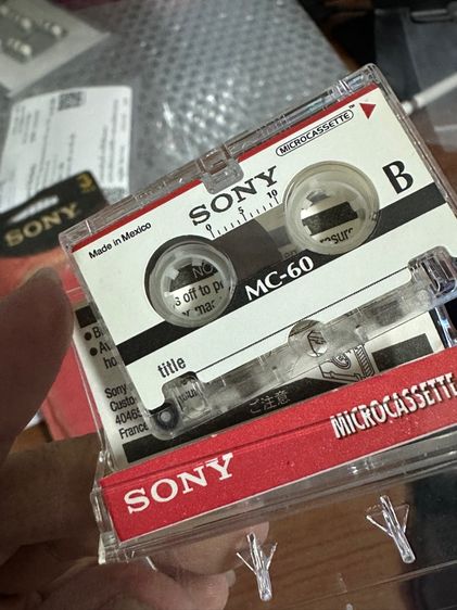 ตลับเทปใหม่ sony microcassette MC-60  เทปคาสเซท รูปที่ 2