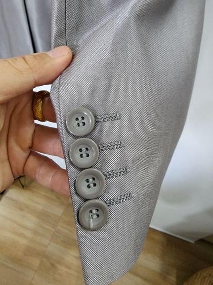 เสื้อสูท XACT สีเทา เงิน ผ้ามันเงา หรูหราไฮโซ รูปที่ 5