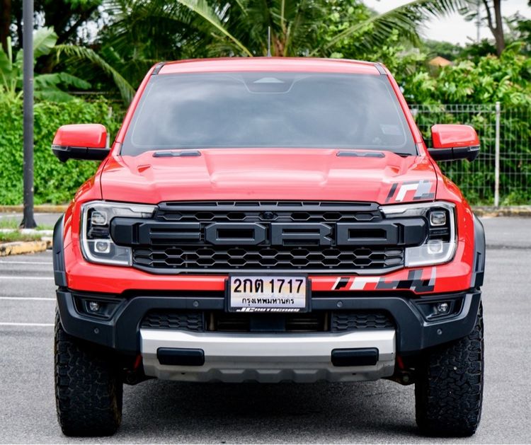 Ford Ranger 2023 Raptor 3.0L V6 Twin-Turbo EcoBoost 4x4 Pickup เบนซิน ไม่ติดแก๊ส เกียร์อัตโนมัติ ส้ม รูปที่ 2