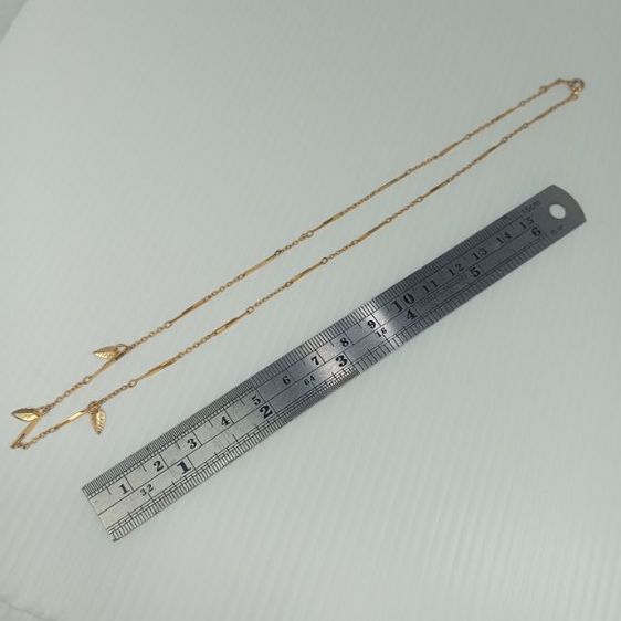 🔖สร้อยคอสีทองเค แต่งใบไม้ตุ้งติ้ง ของจริงสวยมาก งานจากญี่ปุ่น รูปที่ 7