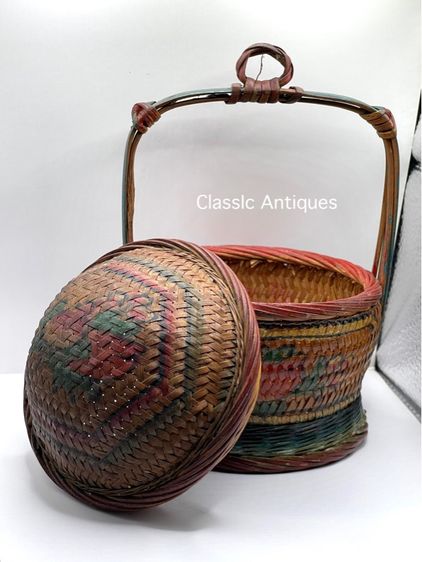 ตะกร้าจีน โบราณเก่าสะสมA13 รูปที่ 14