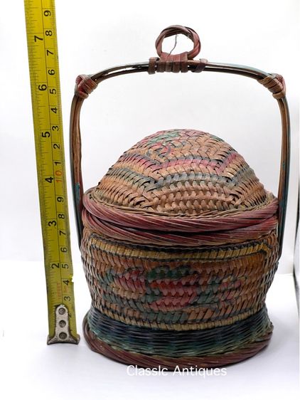 ตะกร้าจีน โบราณเก่าสะสมA13 รูปที่ 17