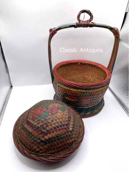ตะกร้าจีน โบราณเก่าสะสมA13 รูปที่ 16