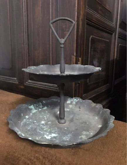 ถาดขนมทองเหลืองโบราณ