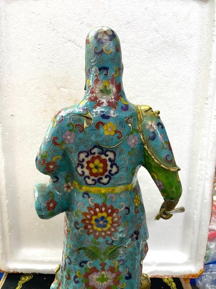 เทพเจ้ากวนอู  ทองเหลืองถมปัด องค์ใหญ่สะสม รูปที่ 11