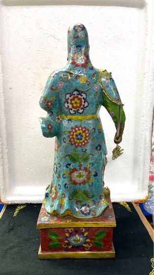 เทพเจ้ากวนอู  ทองเหลืองถมปัด องค์ใหญ่สะสม รูปที่ 9