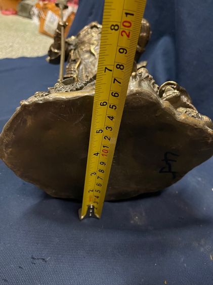 เทพเจ้ากวนอู ปางห้าธง ทองเหลือง องค์ใหญ่ สะสม  รูปที่ 14