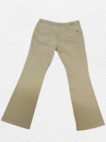 HARA jeans girl มือ2 ของแท้ เอว31 ผ้ายืด นิ่ม ใส่สบาย สีครีม รูปที่ 3