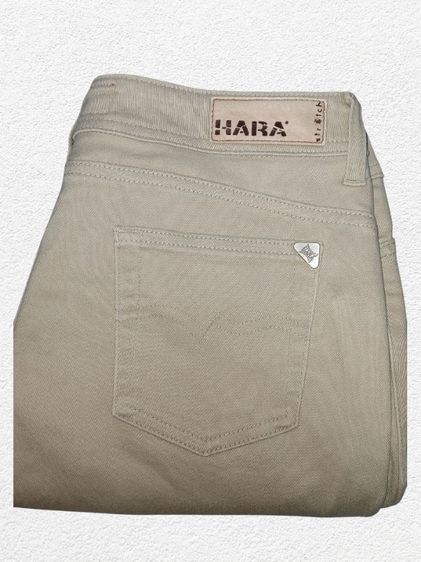 HARA jeans girl มือ2 ของแท้ เอว31 ผ้ายืด นิ่ม ใส่สบาย สีครีม รูปที่ 5