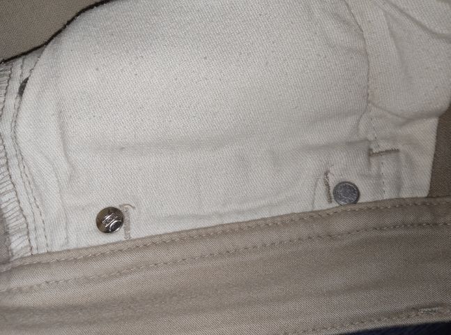 HARA jeans girl มือ2 ของแท้ เอว31 ผ้ายืด นิ่ม ใส่สบาย สีครีม รูปที่ 2