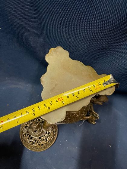 กระถาง กำยาน หัวมังกรฐานนก ทองเหลืองสะสม A51 รูปที่ 17