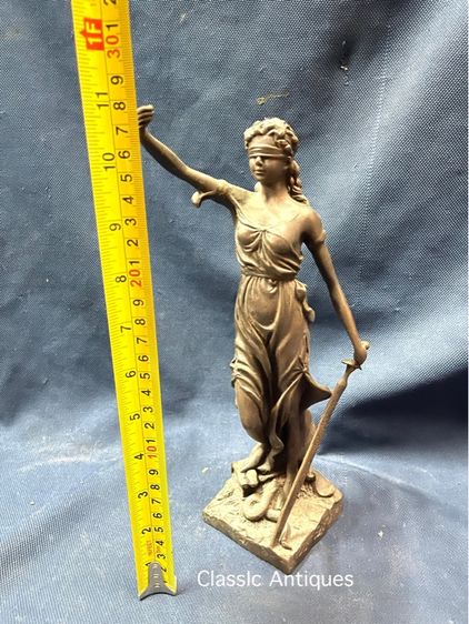 รูปปั้น Lady Justice สัญลักษณ์แห่งความยุติธรรม ทองเหลืองสะสม รูปที่ 9
