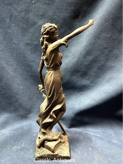 รูปปั้น Lady Justice สัญลักษณ์แห่งความยุติธรรม ทองเหลืองสะสม รูปที่ 7