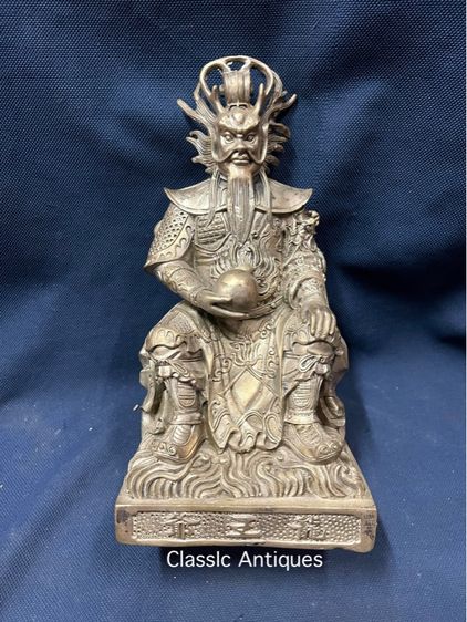 รูปปั้นราชามังกร เจ้าสมุทร ตงไห่เหล่งอ๋อง กะไหล่เงินสะสม รูปที่ 9