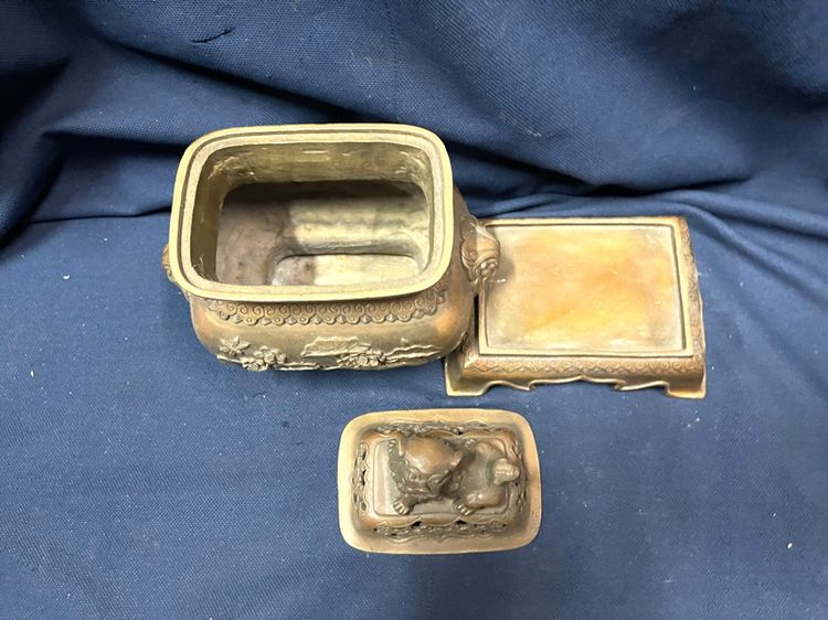 กระถาง กำยาน หัวสิงห์ ทองเหลืองสะสม รูปที่ 14