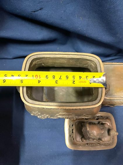 กระถาง กำยาน หัวสิงห์ ทองเหลืองสะสม รูปที่ 15