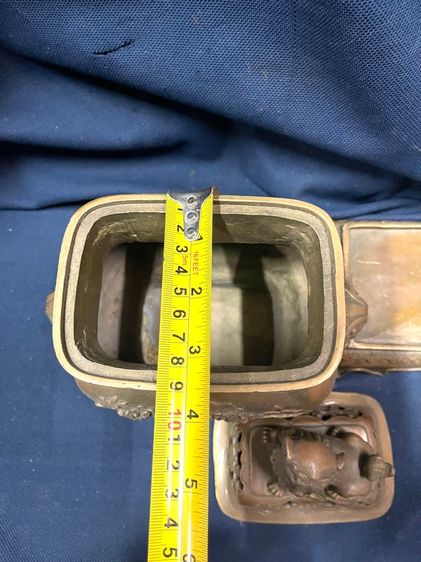 กระถาง กำยาน หัวสิงห์ ทองเหลืองสะสม รูปที่ 16