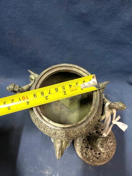 กระถางกำยาน หัวมังกร ฐานนก ทองเหลืองสะสม รูปที่ 14