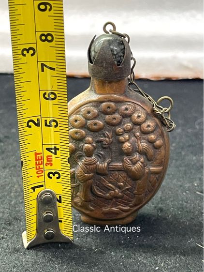 ขวดยานัตถ์ ทองเหลืองดุนลาย สะสมA1 รูปที่ 8