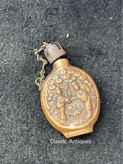 ขวดยานัตถ์ ทองเหลืองดุนลาย สะสมA1 รูปที่ 4