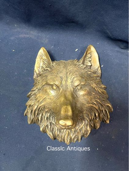 รูปปั้น ทองเหลือง หมาป่าสะสม รูปที่ 2