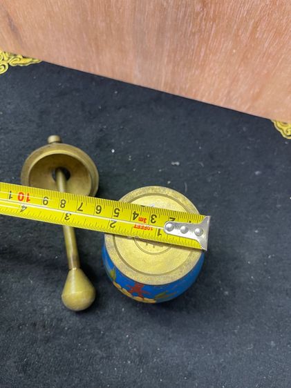 ครก บดยาจีน ทองเหลืองถมปัด สะสมA2 รูปที่ 11