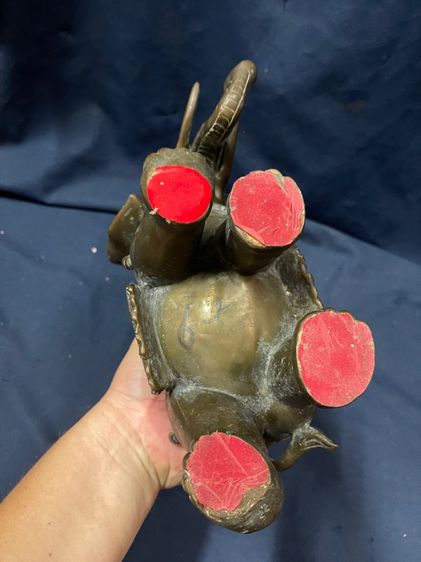 รูปปั้น ช้างคู่ทรงเครื่อง ทองเหลือง สะสม รูปที่ 16