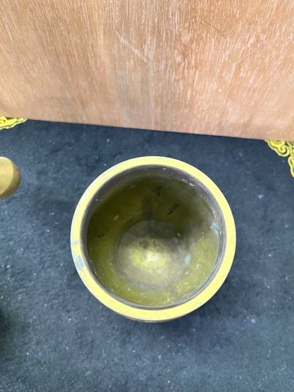 ครก บดยาจีน ทองเหลืองสะสมA1 รูปที่ 6