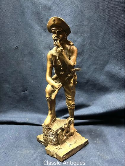 รูปปั้น กัปตันเรือ กะลาสีเรือ ทองเหลืองสะสม รูปที่ 7