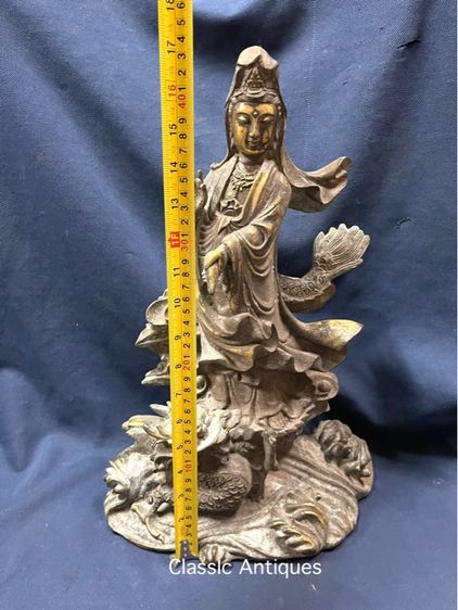 เจ้าแม่กวนอิม ขี่มังกร ทองเหลือง องค์ใหญ่สะสม รูปที่ 11