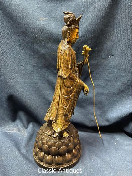 เจ้าแม่กวนอิม ทองเหลือง สะสมT2 รูปที่ 4