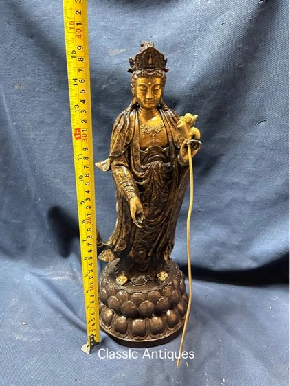 เจ้าแม่กวนอิม ทองเหลือง สะสมT2 รูปที่ 11
