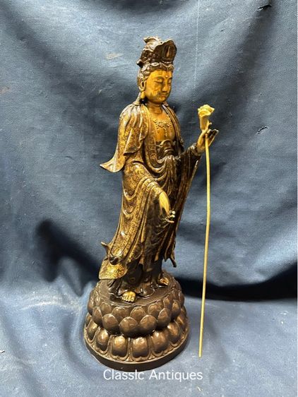 เจ้าแม่กวนอิม ทองเหลือง สะสมT2 รูปที่ 3