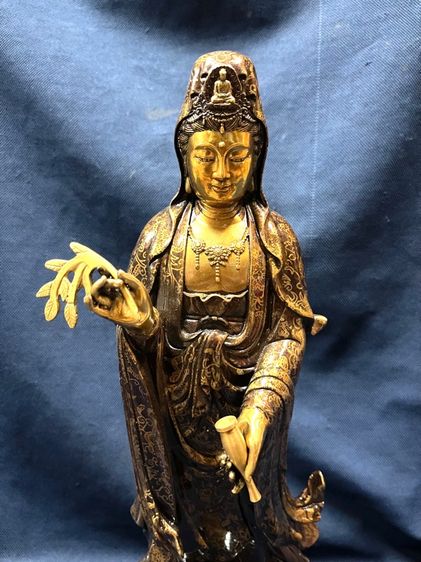 เจ้าแม่กวนอิม ทองเหลือง สะสมT1 รูปที่ 2