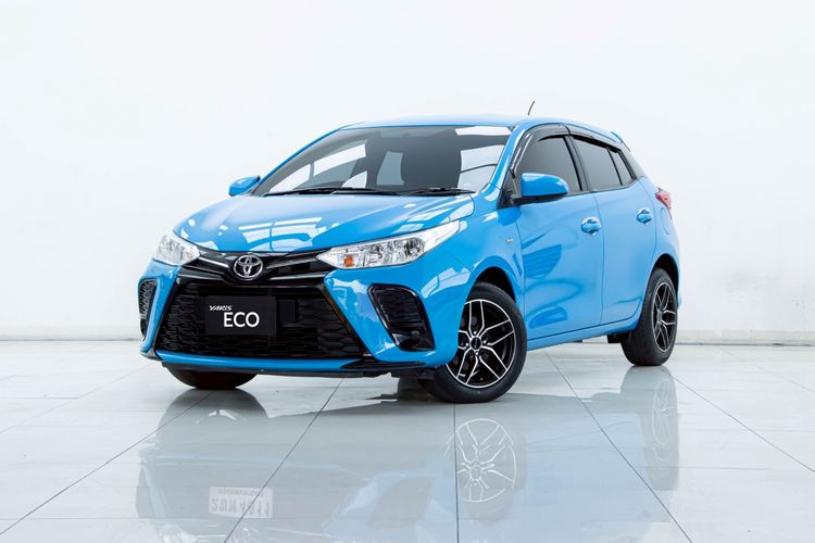 รถ Toyota Yaris 1.2 Entry สี ฟ้า