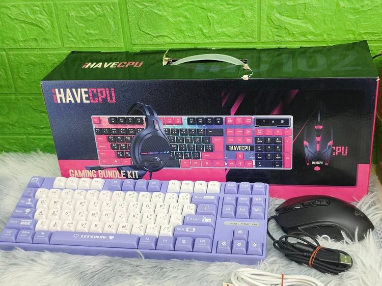 ชุด คีย์บอรด+เมาส์+หุฟังเกมมิ่ง ครบชุด สภาพใหม่เอี่ยม รูปที่ 8