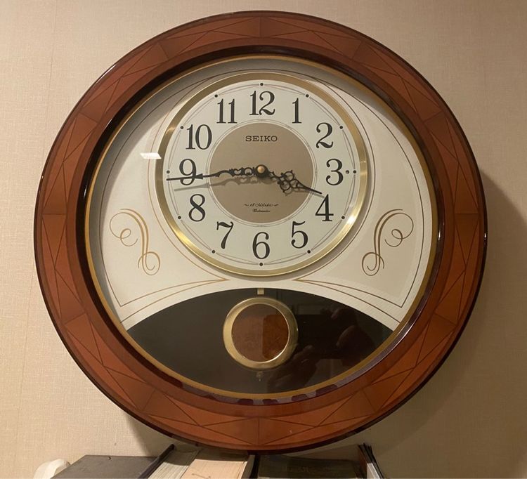 น้ำตาล นาฬิกาแขวนผนัง Seiko Melodies In Motion พร้อมเมโลดี้ Hi-Fi 18 แบบ - QXM367BLH