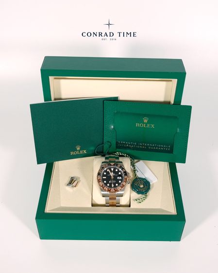 New Rolex GMT-Master II 126711CHNR Root Beer Black Dial Two-Tone Oyster 2025 40mm. Fullset 100 รูปที่ 3