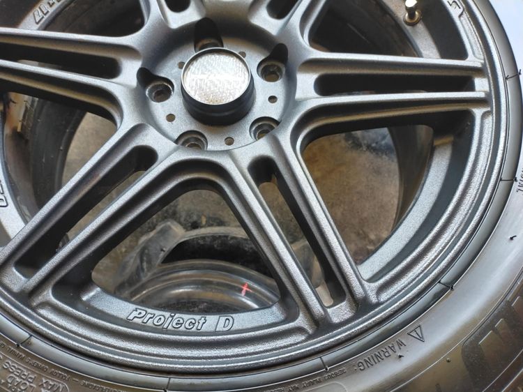 แม็กlenso แท้ ขอบ17 พร้อมยางมิชลิน 215 55 17 ปลายปี22 ยางสวย ใส่รถ 5 รู 114 ได้ทุกรุ่น เช่นcamry accord innova  ยางสวยทุกเส้น รูปที่ 6