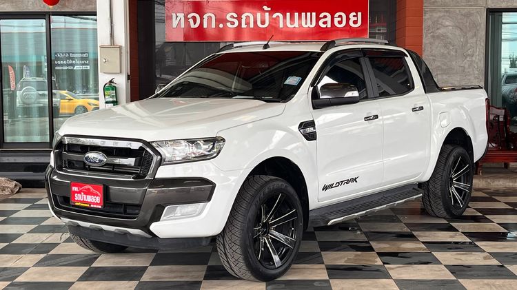 Ford Ranger 2017 2.2 Hi-Rider Wildtrak Pickup ดีเซล ไม่ติดแก๊ส เกียร์อัตโนมัติ ขาว