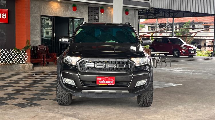 Ford Ranger 2017 2.2 Hi-Rider Wildtrak Pickup ดีเซล ไม่ติดแก๊ส เกียร์ธรรมดา ดำ รูปที่ 2