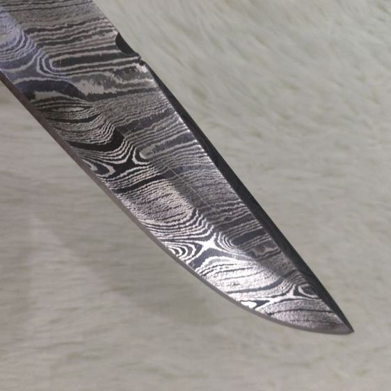 มีด ตีมือ Machete Bowie knife Damascus olive wood ของใหม่ไม่ผ่านการใช้งาน รูปที่ 12
