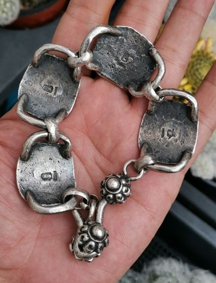 สร้อยข้อมือวินเทจเงินแท้ Vintage Sterling Silver Bracelets Made In Japan เส้นเดียวจบ ราคาแบ่งปันครับ รูปที่ 3