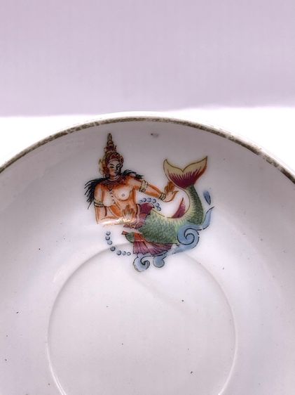 จาน สุพรรณมัจฉา โบราณเก่าสะสม รูปที่ 8