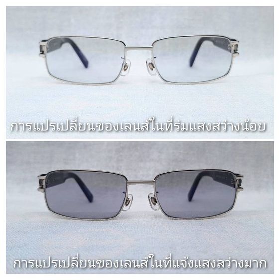 แว่นตาเทพเจ้าของชาวเยอรมันที่คนทั้งโลกรู้จัก RODENSTOCK กรอบไทเทเนียมบริสุทธิ์สีเงิน เลนส์ออโต้ สีเทา–สว่าง...Authentic RODENSTOCK Handcrafted in Japan
 รูปที่ 4