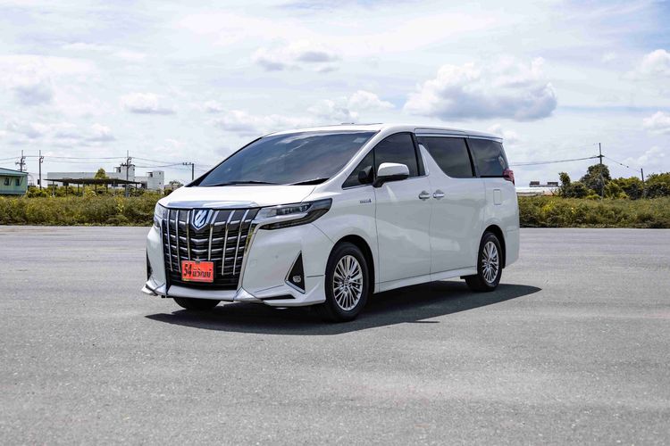 Toyota Alphard 2019 2.5 Hybrid E-Four 4WD Utility-car ไฮบริด ไม่ติดแก๊ส เกียร์อัตโนมัติ ขาว รูปที่ 3