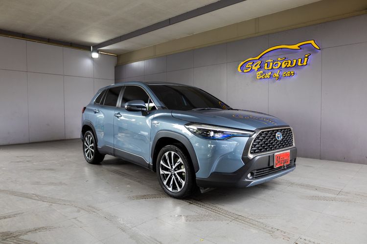 Toyota Corolla Cross 2021 1.8 Hybrid Premium Utility-car ไฮบริด ไม่ติดแก๊ส เกียร์อัตโนมัติ เทา