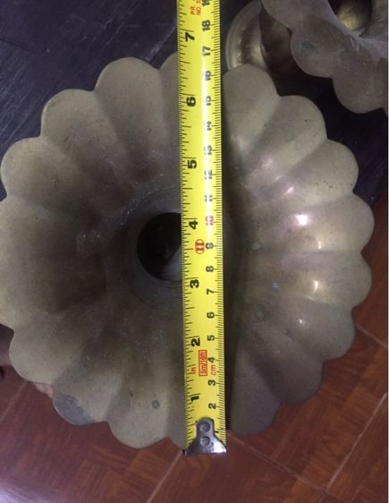 กระโถนปากแตรทองเหลืองโบราณ รูปที่ 5