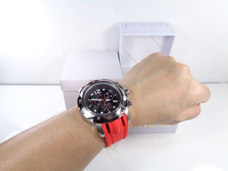 สุดคุ้ม INVICTA (เครื่อง swiss.) New Speedway swiss Chronograph 51 มิล. สายยางแดง รูปที่ 13